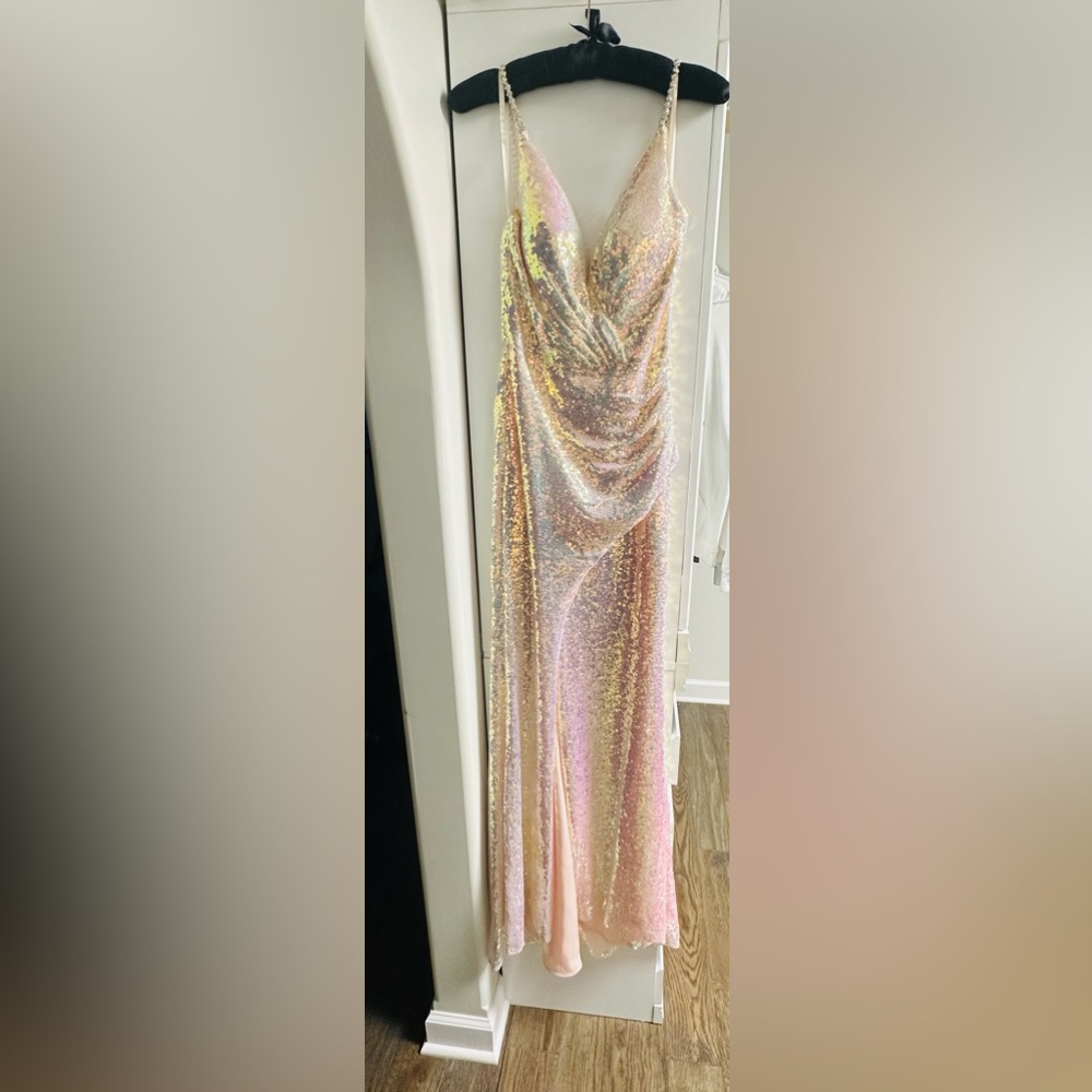 XS iridescent sequin gown by Emprada
